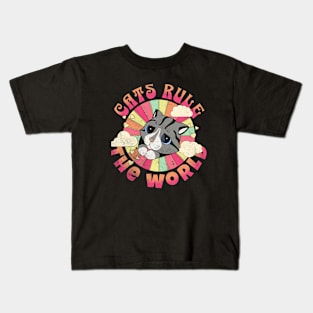 Cats Rule The World Kids T-Shirt